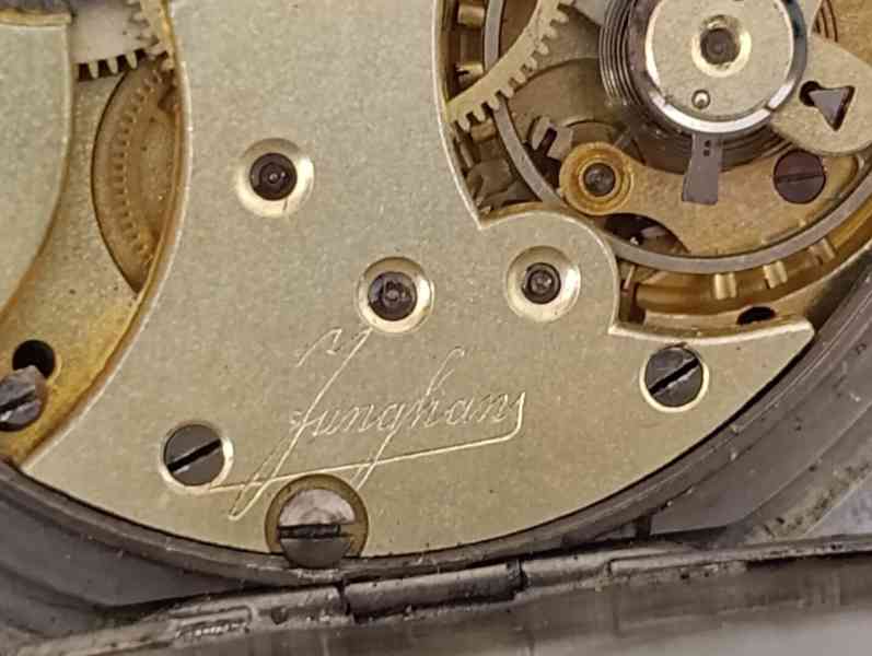 Starožitné kapesní hodinky Junghans erotický motiv - foto 18