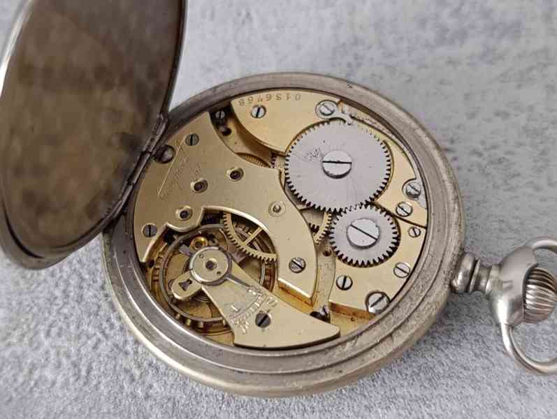 Starožitné kapesní hodinky Junghans erotický motiv - foto 7