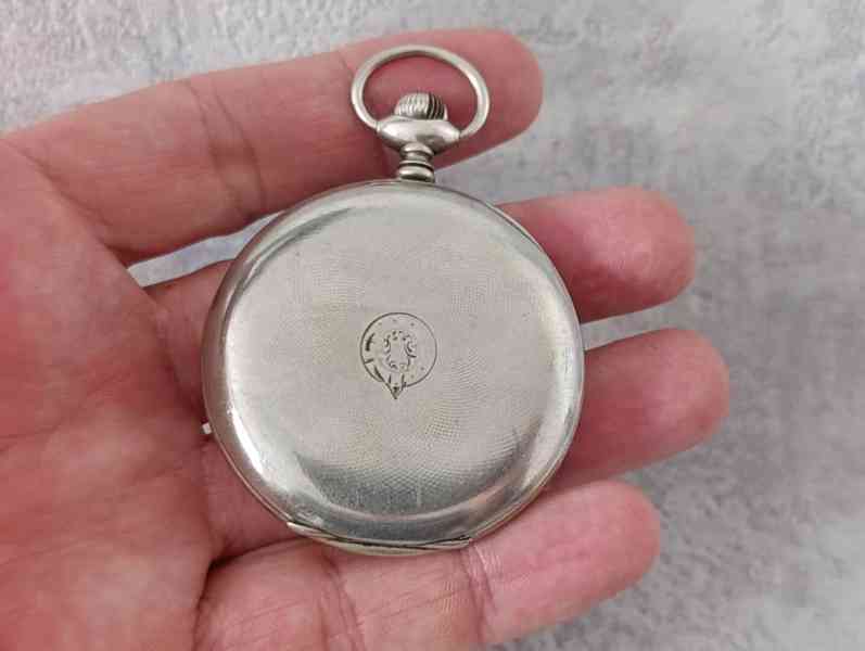 Starožitné kapesní hodinky Junghans erotický motiv - foto 11
