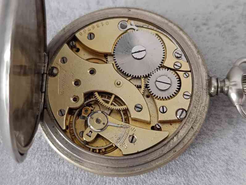 Starožitné kapesní hodinky Junghans erotický motiv - foto 8