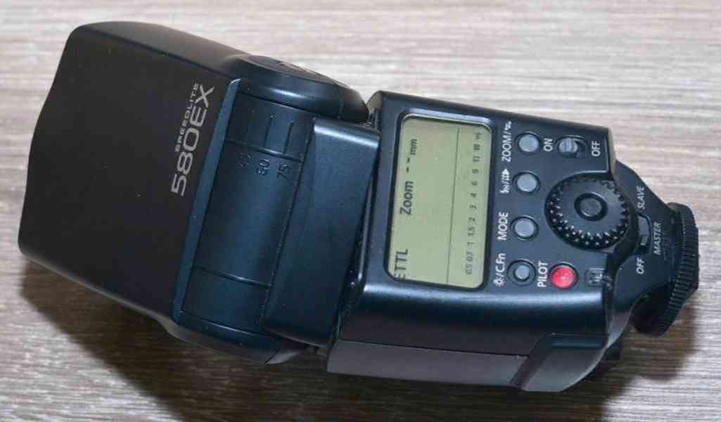 blesk Canon Speedlite 580 EX **E-TTL II*master-slave*S.Č.:58 - foto 3