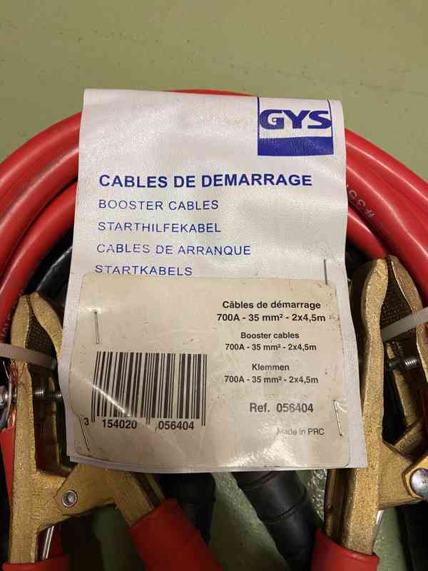 Startovací kabely GYS Profi nové - foto 2