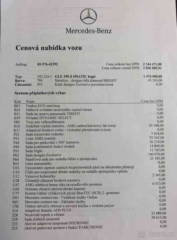 Mercedes-Benz GLE d Coupé AMG, TOP VÝBAVA - foto 8