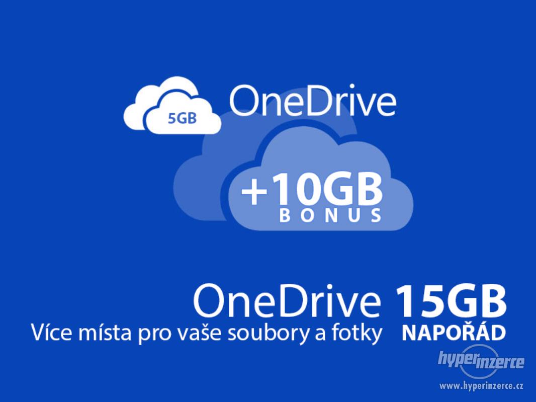 Microsoft OneDrive +10GB pro váš osobní Cloud / OneDrive 15G - foto 1