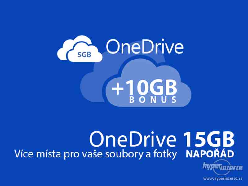 Microsoft OneDrive +10GB pro váš osobní Cloud / OneDrive 15G