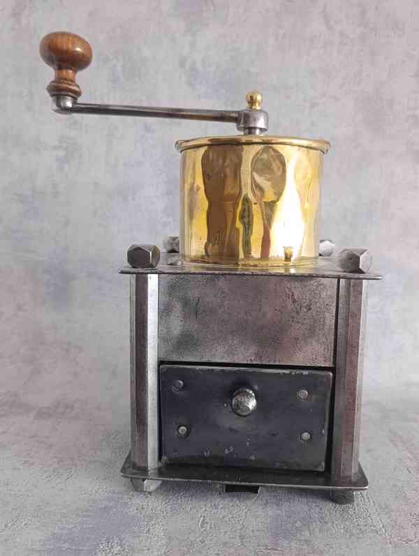 Velký hostinský mlýnek na kávu z 19. století. DOPRAVA ZDARMA - foto 18