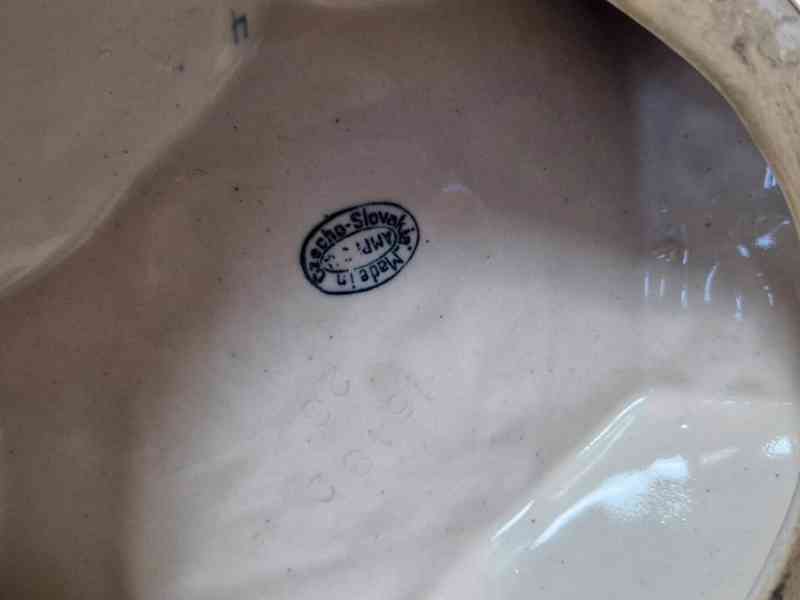 Nevídaný secesní Nástolec Mísa Amphora Teplice - foto 9
