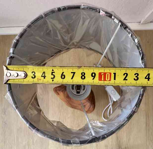 UPCYCLING el lampa AUTORSKÝ ORIGINÁL akát černý širm TOP!!! - foto 11
