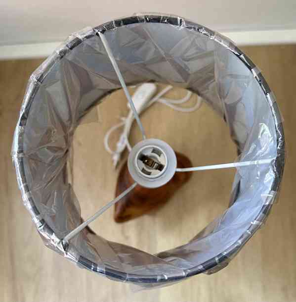 UPCYCLING el lampa AUTORSKÝ ORIGINÁL akát černý širm TOP!!! - foto 8