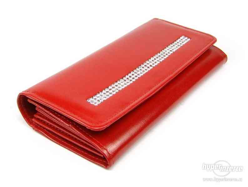 Dámská kožená peněženka červená - foto 2