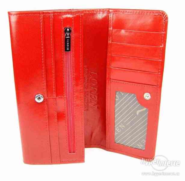 Dámská kožená peněženka červená - foto 3