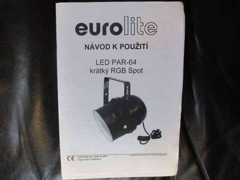  2ks. EUROLITE LED PAR-64 krátký RGB spot - foto 6