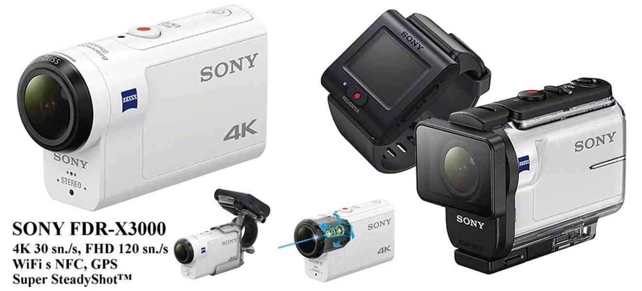 SONY FDR-X3000R *Action Cam*4K Video*Wi-Fi/NFC/GPS