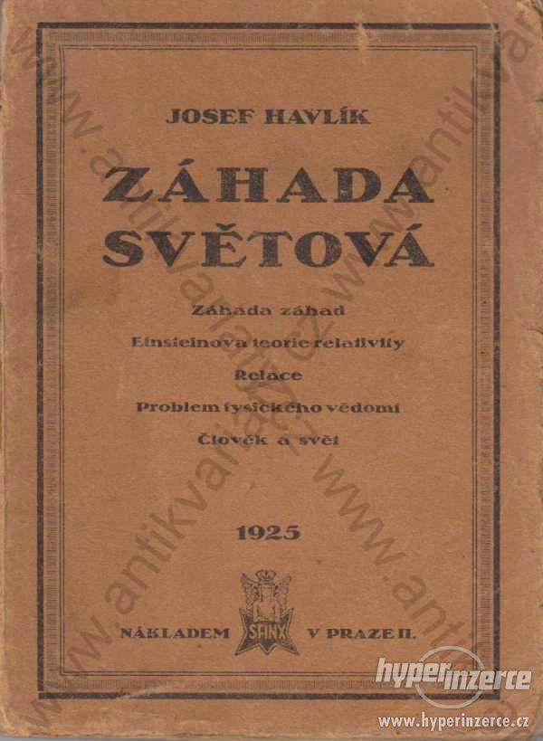 Záhada světová Josef Havlík Sfinx v Praze 1925 - foto 1