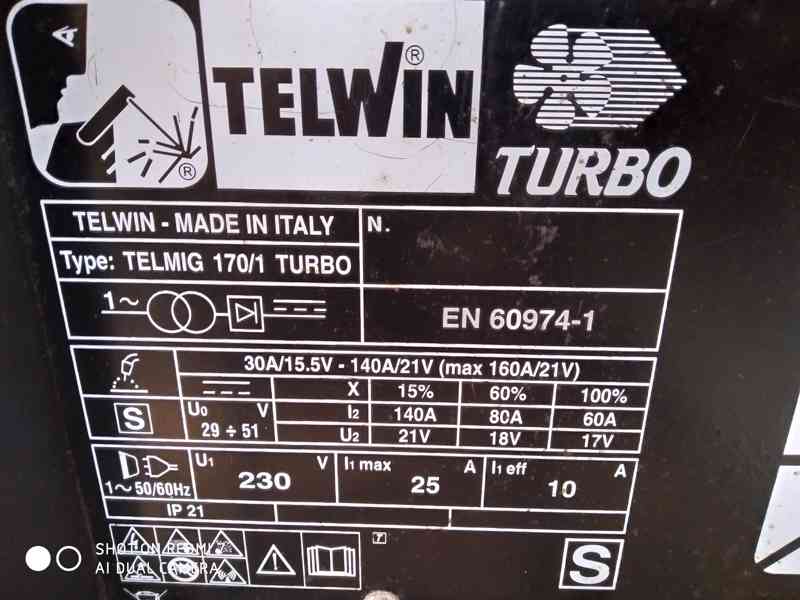 Prodám CO2 Svářečku Telwin Telmig 170/1 Mig-Mag  - foto 5