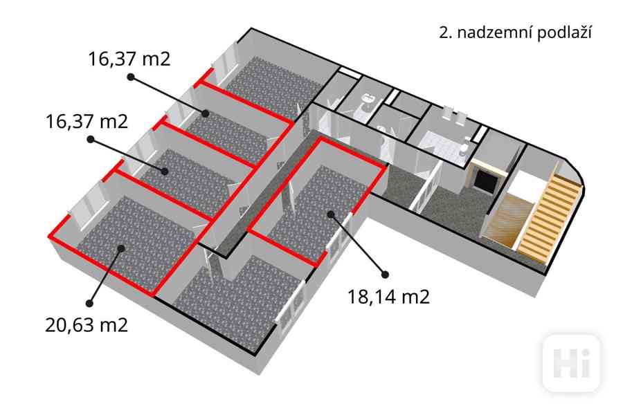 Pronájem, kancelář v administrativní budově, Mělník - foto 9