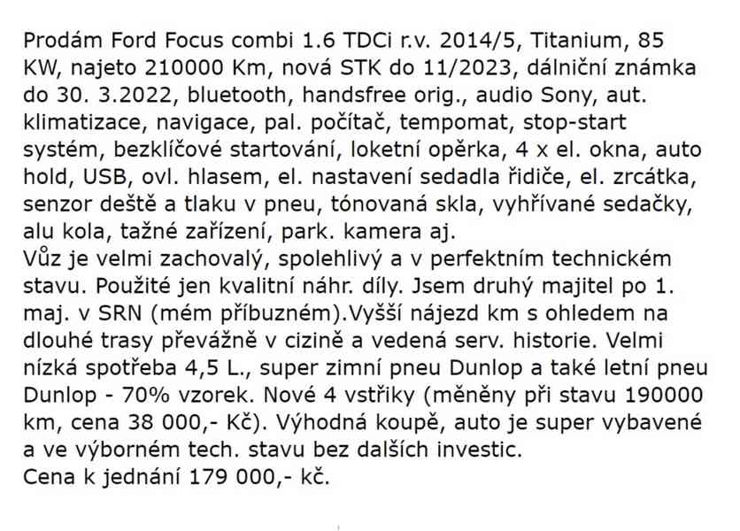 Ford Focus 1,6 Tdci 85kw	 - foto 11