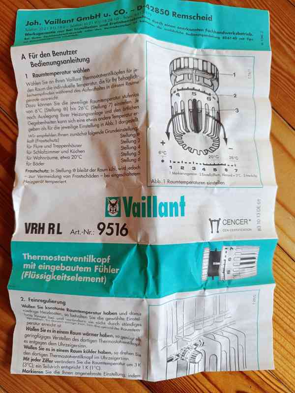 Termohlavice Vaillant  - foto 2