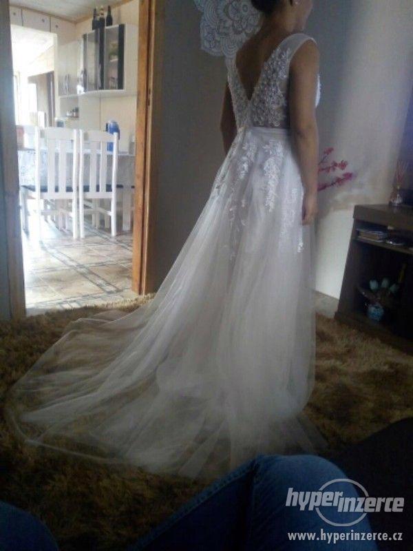 Nové bílé svatební šaty vel. xs-s, ihned k dodání - foto 1