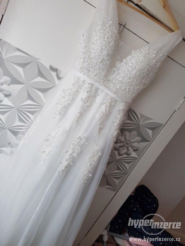 Nové bílé svatební šaty vel. xs-s, ihned k dodání - foto 2