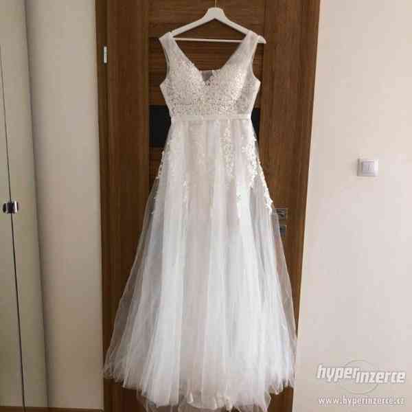 Nové bílé svatební šaty vel. xs-s, ihned k dodání - foto 4