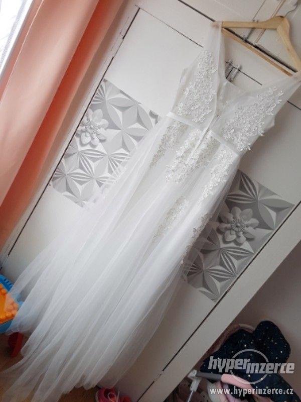 Nové bílé svatební šaty vel. xs-s, ihned k dodání - foto 7