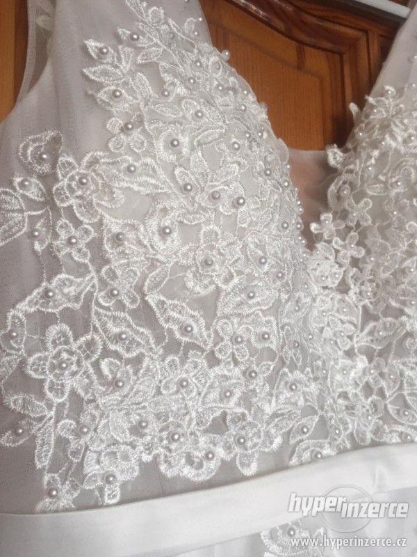 Nové bílé svatební šaty vel. xs-s, ihned k dodání - foto 8