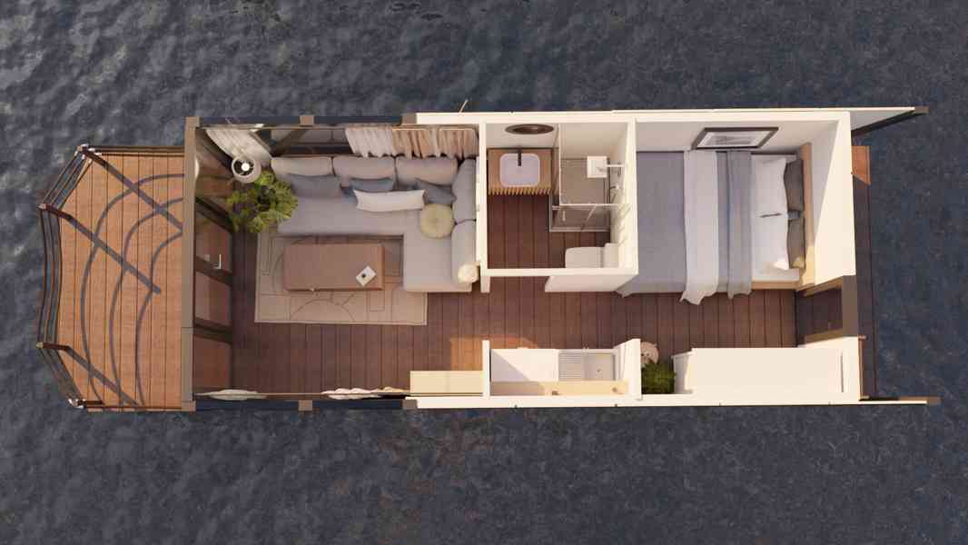 Hausbot Houseboat 9.3x3m - foto 4