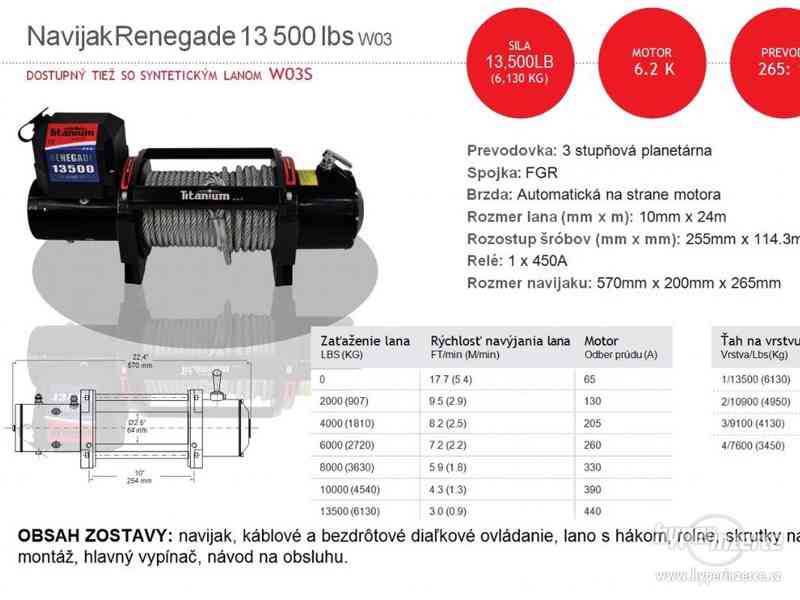 Eletricky navijak Renegade 13500 lbs - foto 3