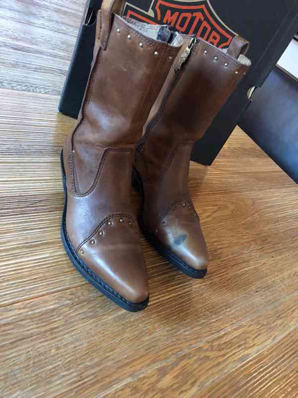 Kožené moto boty Harley Davidson - foto 2