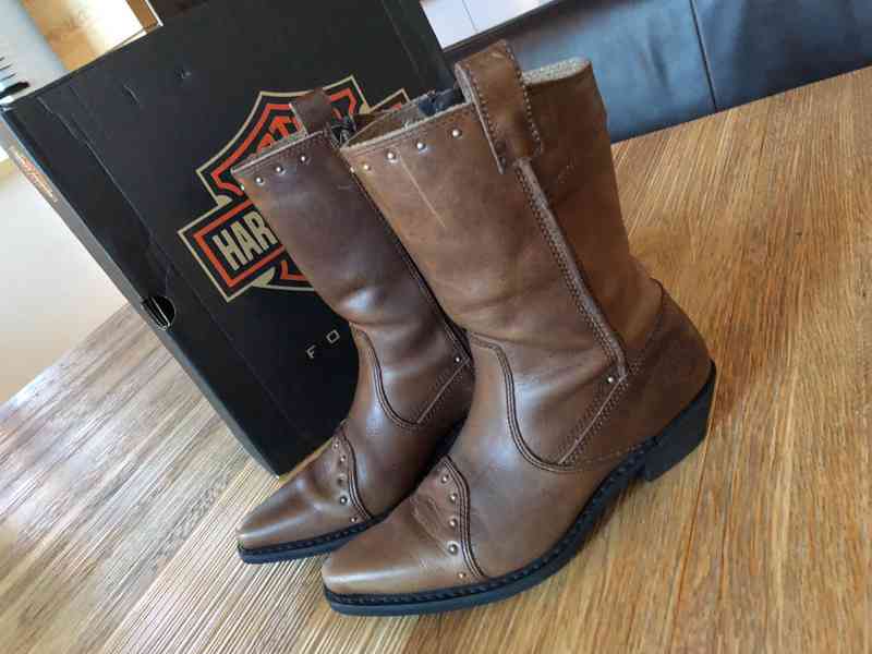 Kožené moto boty Harley Davidson - foto 3