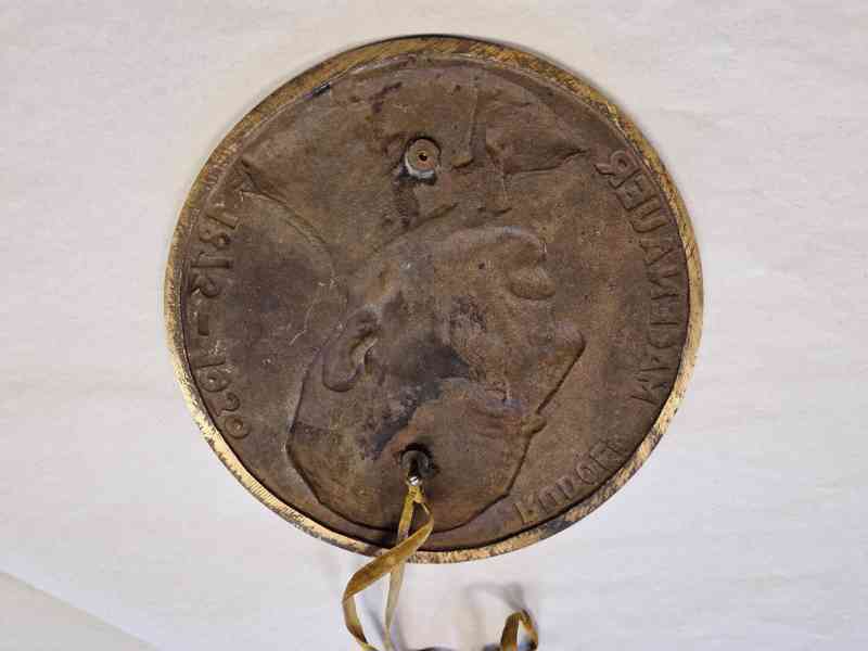 Bronzová Plaketa Rudolf Macenauer 1930 Signováno - foto 3