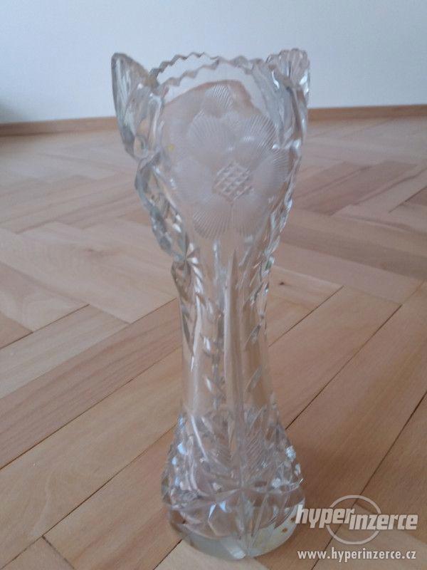 Váza broušená český křišťál - foto 2