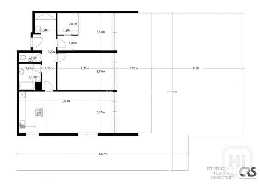 Prodej bytu 3+kk/T (95+37 m2) se zahradou (150 m2) a garáží - Praha 8, Troja, Vřesová ul. - foto 26