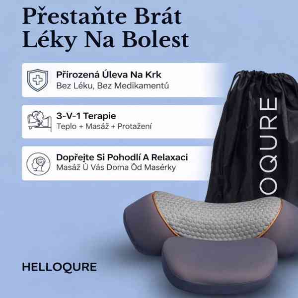 Terapeutický polštář s cervikální trakcí: Masážní zařízení - foto 5