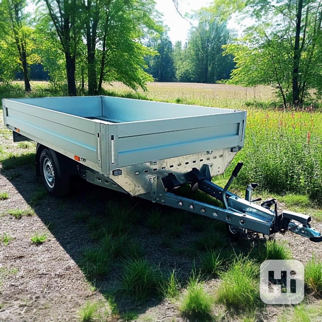 Nový brzděný přívěsný vozík 1300Kg, 3,02m x1,62, PROFI, DPH - foto 1