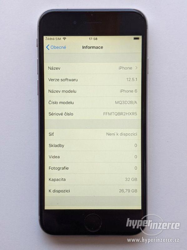 iPhone 6 32GB space gray, baterie 100% záruka 6 měsícu - foto 3