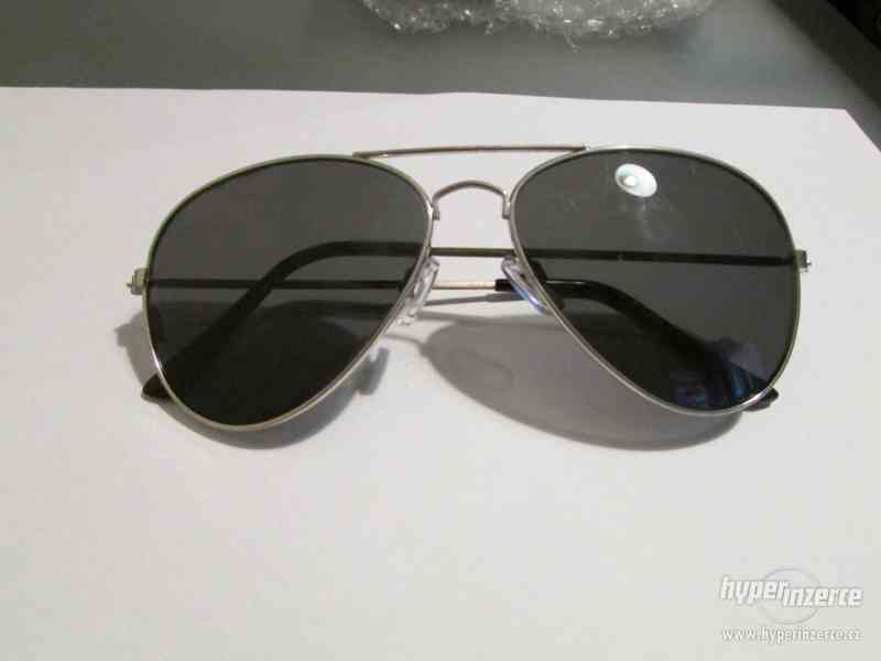 Brýle sluneční stříbrné č.3 pilotky - foto 1