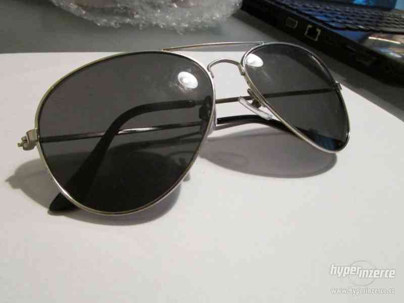 Brýle sluneční stříbrné č.3 pilotky - foto 2