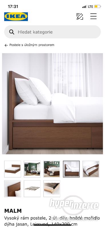 Prodám kompletní sestavu postele+stolku - foto 1