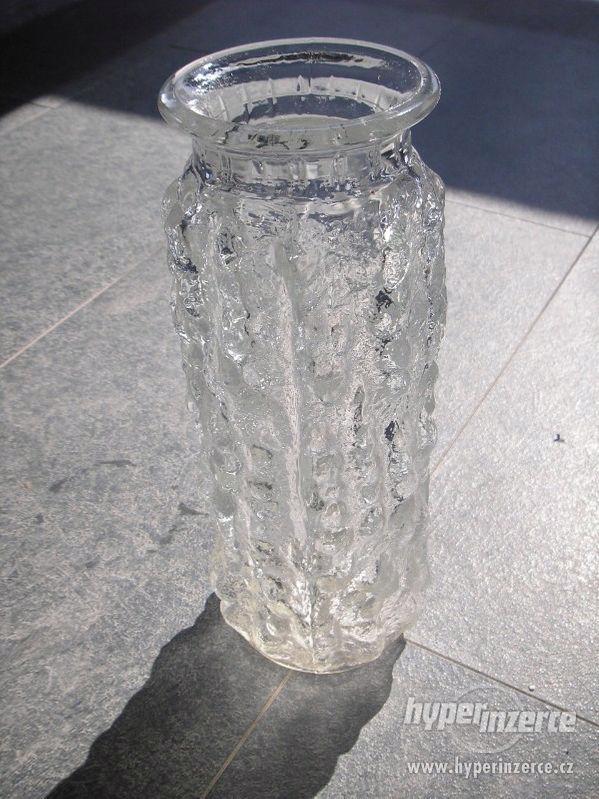 4ks vázy - broušené sklo - foto 3