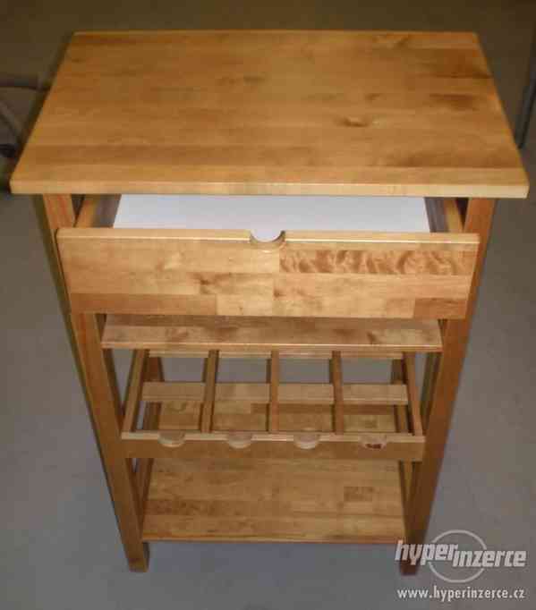 Stůl s kolečky na víno se šuplíkem - Plzeň - foto 1