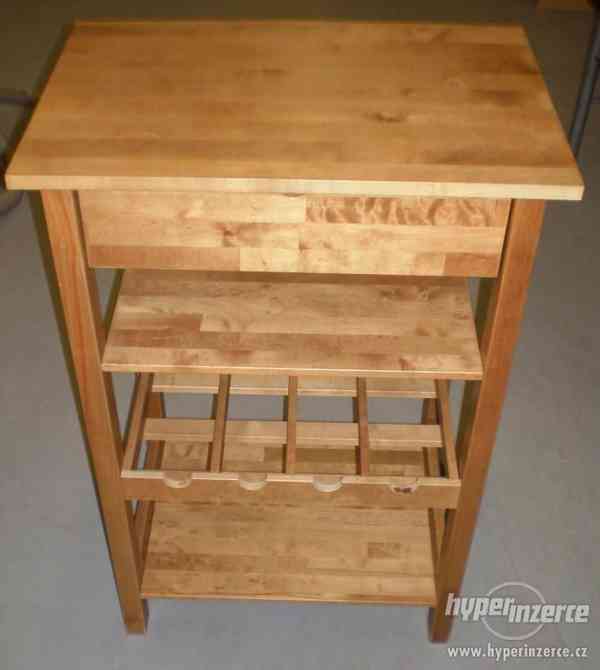 Stůl s kolečky na víno se šuplíkem - Plzeň - foto 2