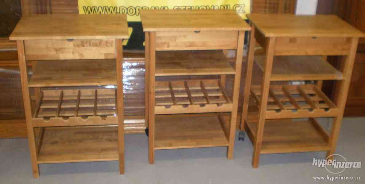 Stůl s kolečky na víno se šuplíkem - Plzeň - foto 3
