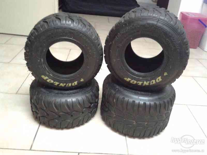 Sada nových 4 pneumatik na motokáry zn. Dunlop - foto 1