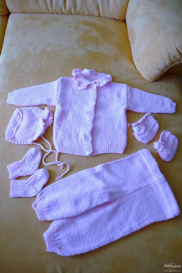 Ručně pletený komplet pro mimi-holčičku - foto 1