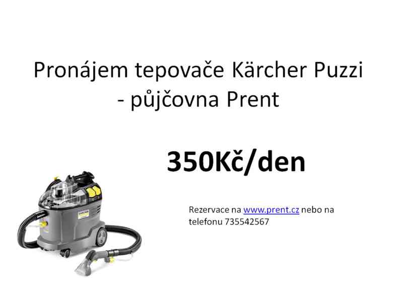Pronájem tepovače Karcher Puzzi 8/1 - bazar - Hyperinzerce.cz