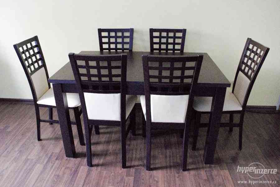Jídelní set: stůl + 8 židlí - foto 1