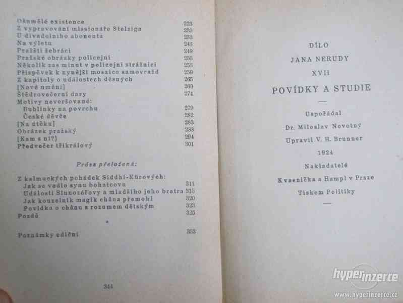 Dílo Jana Nerudy XVII – Povídky a studie, vydáno 1924, - foto 4