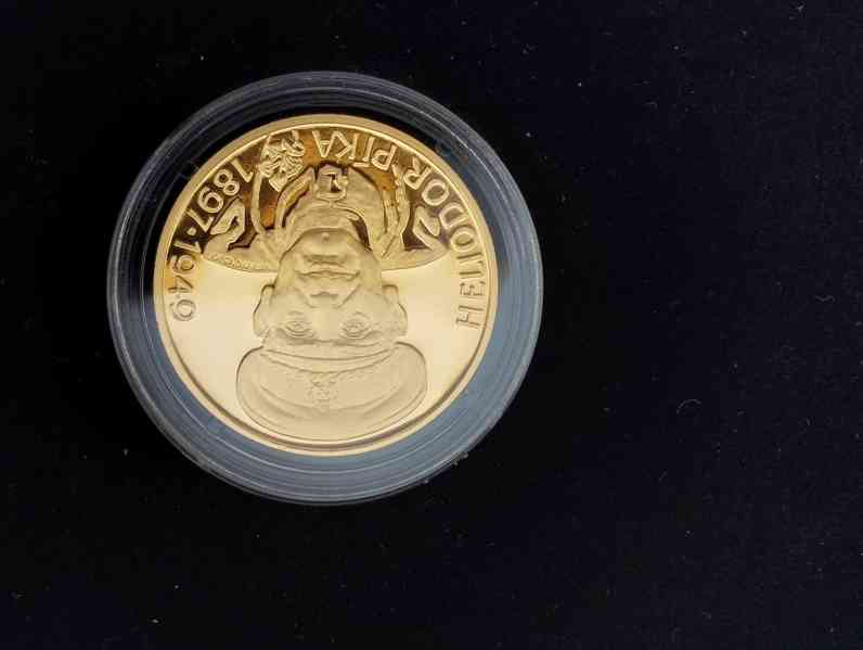 Krásná zlatá medaile Heliodor Pika, 999,9, náklad jen 50ks - foto 1